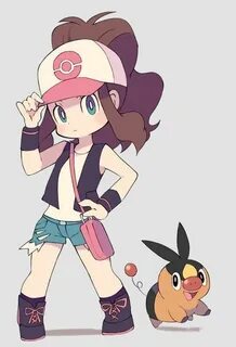Chibi Hilda and Tepig Black pokemon, Pokemon game characters
