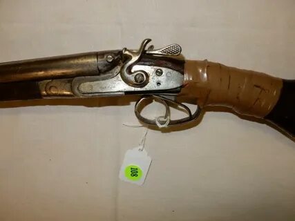 Sold Price: Antique double barrel shotgun stock broken, 410 