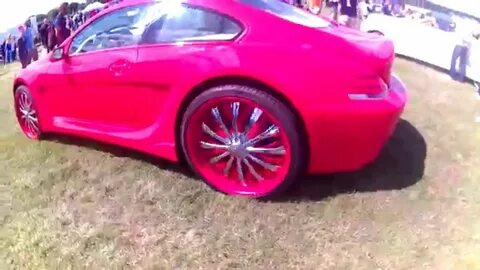 Insane 24 Inch Spinning Rims On Custom BMW - YouTube