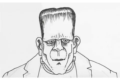 Frankenstein Face Drawing at PaintingValley.com Explore coll