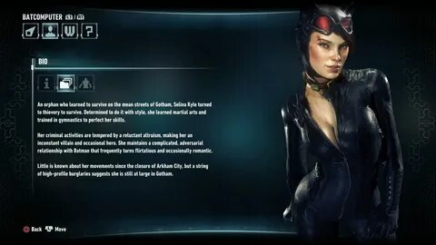 Character bio - Batman: Arkham Knight Interface In Game