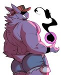 FurryBooru - 2020 anthro biceps big muscles bottomwear brace