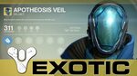 Destiny - Exotic Warlock Helmet! APOTHEOSIS VEIL! - YouTube