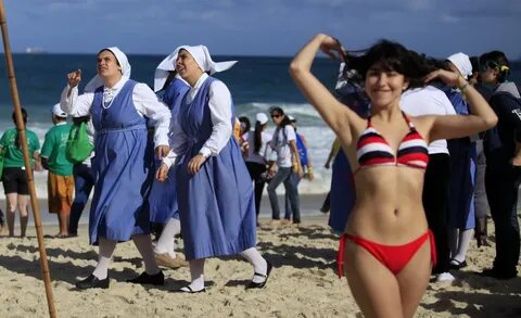 Nuns barred from wearing habits on the beach, says deputy ma