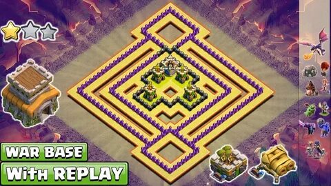BEST! Town Hall 8 TH8 Clan-War Base 2017/2018 With Replay Pr