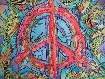 Artistic Wallpaper, Psychedelic, Hippie, Peace Sign, Trippy 