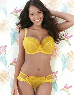Mixed girl boobs in yellow bra