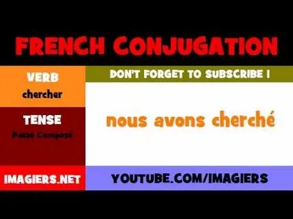 FRENCH CONJUGATION = chercher = Passé Composé - YouTube