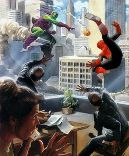 Spider-Man vs Green Goblin by Alex Ross Spiderman comic, Ale