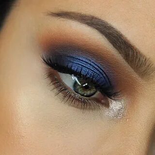 Pin by maria ant on make up Navy eye makeup, Blue dress make