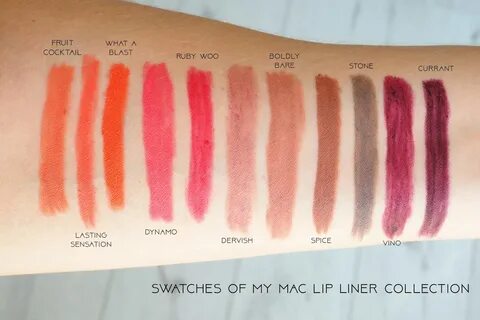 My MAC Lip Liner Collection With Swatches - Devoted To Pink