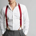 Buy red suspender outfit OFF-70