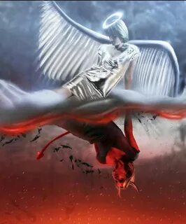 The eternal fight goes on Dark fantasy art, Angels and demon