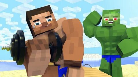 Best love story Muscular skeleton Minecraft animation Life o