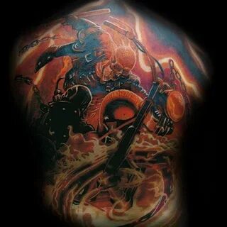 50 Ghost Rider Tattoo Designs für Männer - übernatürliche An