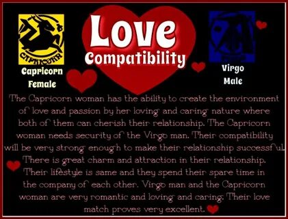 Love Compatibility CAPRICORN female & VIRGO male. Virgo men,