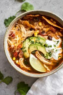 Instant Pot Chicken Tortilla Soup Recipe * Salt & Lavender