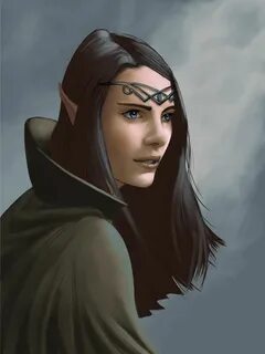 Dark haired elf portrait. in 2020 Portrait, Character portra