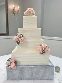 10 Orange Square Wedding Cakes Buttercream Photo - Gold Butt