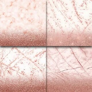 Rose gold marble glitter digital paper clipart Marble Etsy