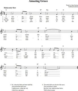 Amazing Grace Treble Clef Sheet Music for C Instruments Trum