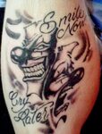 Laugh Now Cry Later Tattoo Sketch WORLD FAMOUS INSF