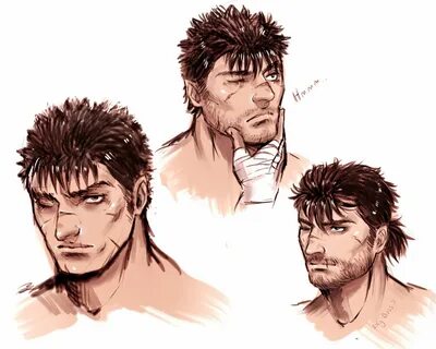 Guts with beard (?!) Berserk, Anime, Character art