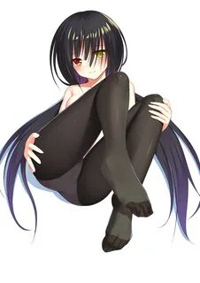 Safebooru - 1girl ass black hair black legwear blush clock e