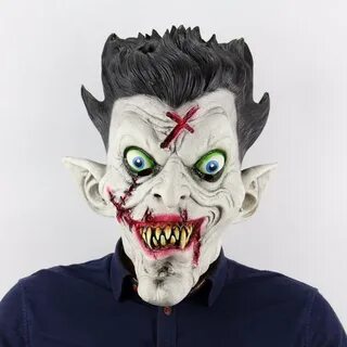 horror halloween scary clown mask long hair ghost scary mask