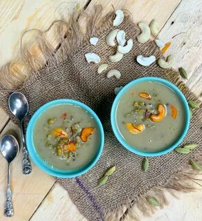 Pachai Payaru Payasam Recipe - Green Moong Dal Payasam Recipes, Coconut milk rec