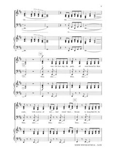 White Winter Hymnal Choral sheet music, Hymnal, Digital shee