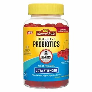 Nature Made Ultra Strength Probiotic Gummies - Raspberry & C