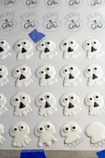 Skull Royal Icing Transfers -FREE Template Royal icing trans