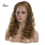 Synthetic Lace Front Wig Honey Blonde Twist Hair For Women H
