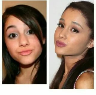 Ariana grande nose + eyelid surgery Celebrity makeup transfo