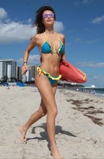 JULIA PEREIRA in Swimsuits and Bikinis on the Beach in Miami