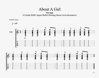 Nirvana - About A Girl - BluEsMannus Guitar Tabs