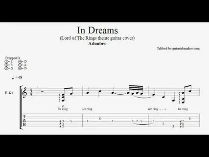 Lord of the Rings - In Dreams TAB - electric guitar tab - PD