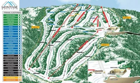 Montage Mountain Ski Trail Map, Free Download