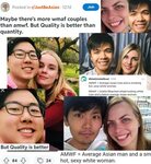 Maybe there's more WMAF couples than AMWF. But quality is be