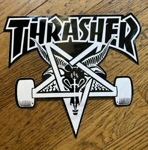 Thrasher пентаграмма коньки коза скейтборд наклейка eBay