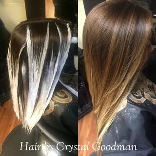 Hand painted balayage hair matrix Long hair ombré hair by Cr