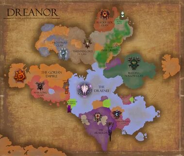 Карта альтернативного Дренора до событий Warlords of Draenor