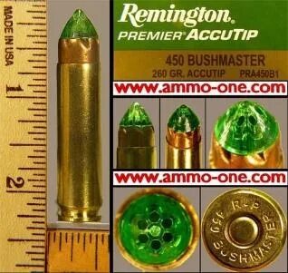 450 Bushmaster, Remington, Accutip, Box ammo ammunition for 