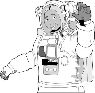 Easy Astronaut Clipart Black And White / Astronaut Clipart B