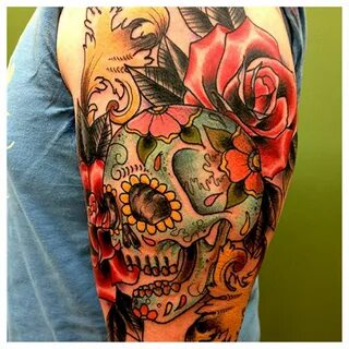 Skull sleeve picture, photo design idea for Men and Women. S