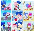 Sonamy Boom Sonic and amy, Sonic art, Classic sonic