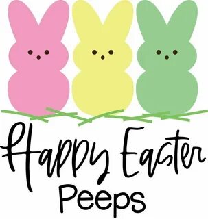 Happy Easter Peeps svg, easter svg, bunny svg, handlettering