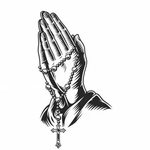 Praying Hands Background Tattoo - Фото база