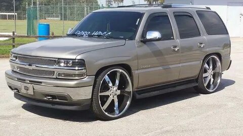 2000 Chevy Tahoe on 28 Inch u2 55s - Big Rims - Custom Wheel